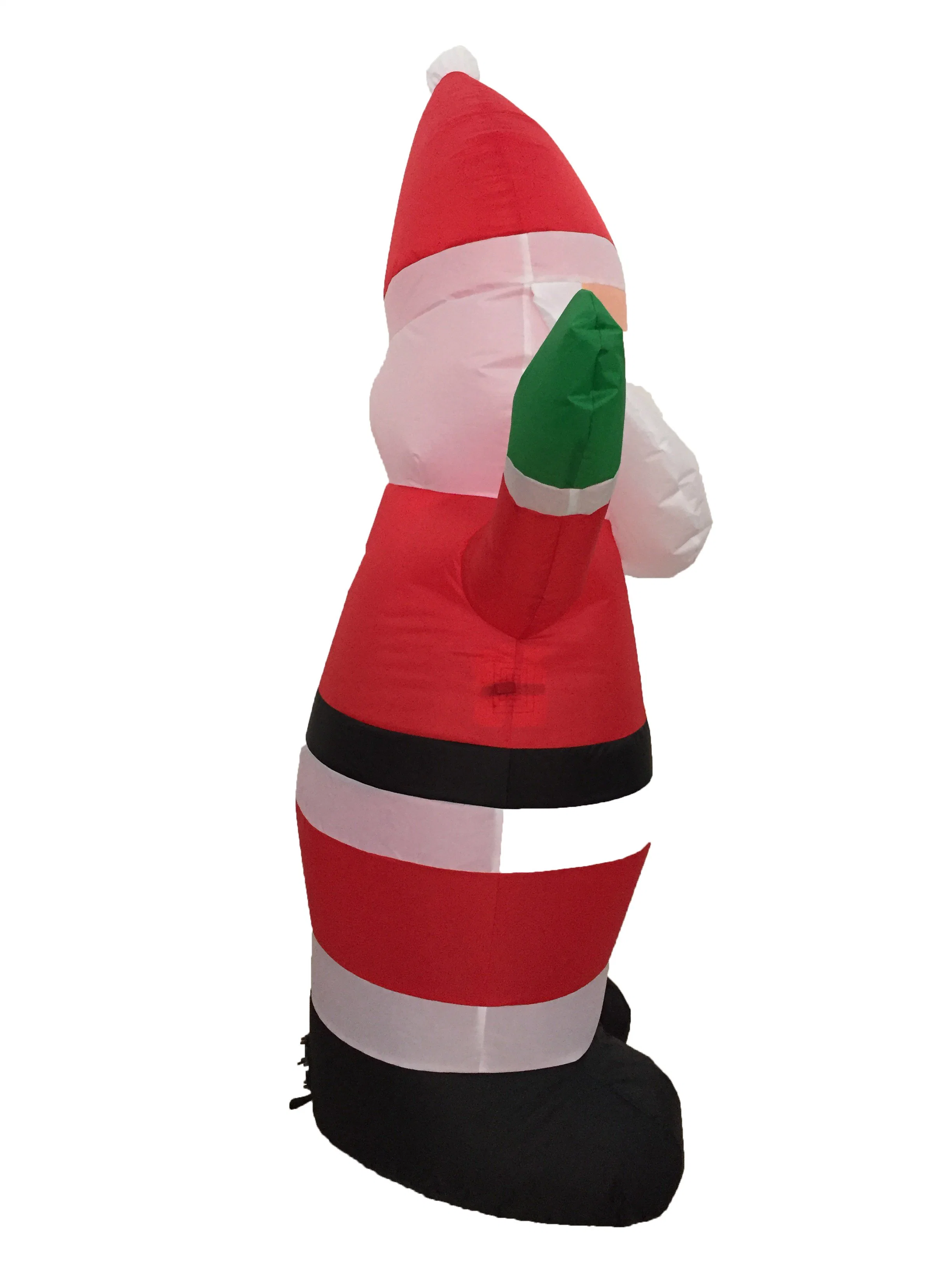 4FT Inflatable Christmas Santa Claus Holding Hand, Home Yard Holiday Decoration