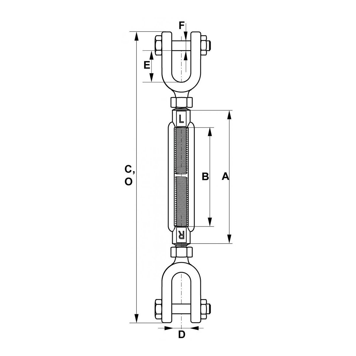 Hardware Rigging Top-Qualität Heavy Duty Edelstahl Geschmiedet Zurrlaschen Marine Standard Turnbuckles mit Klevis Blenden