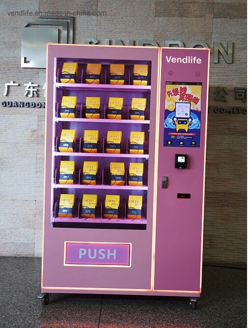 Розовое сенсорное окно Vending Machine Make Vending Machine Cosmetic Machine Для Sell Lashes Wigs и Nail Подарочные коробки Smart Vending Машина