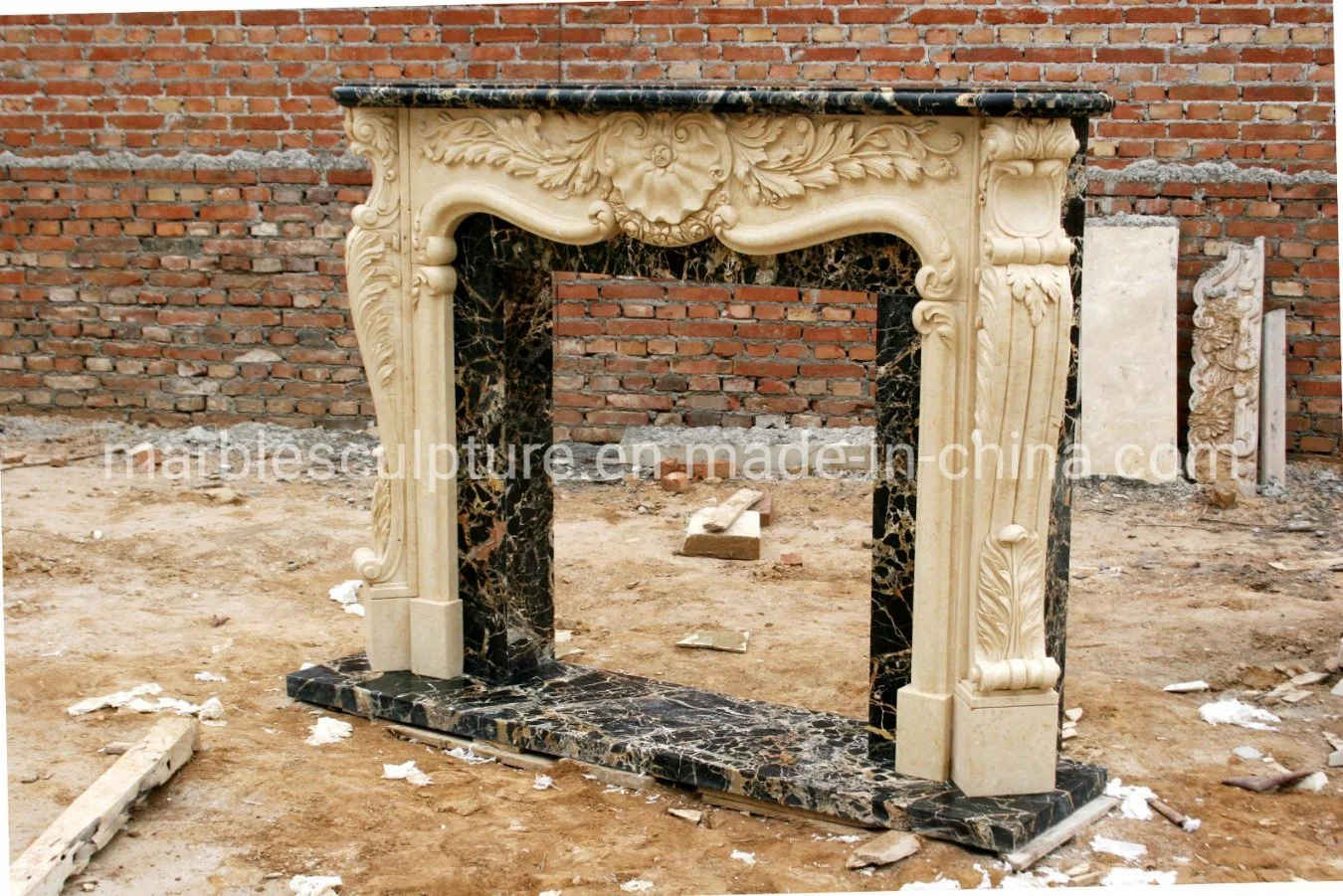 Natural Stone Custom Production Marble Fireplace (SY-MF318)