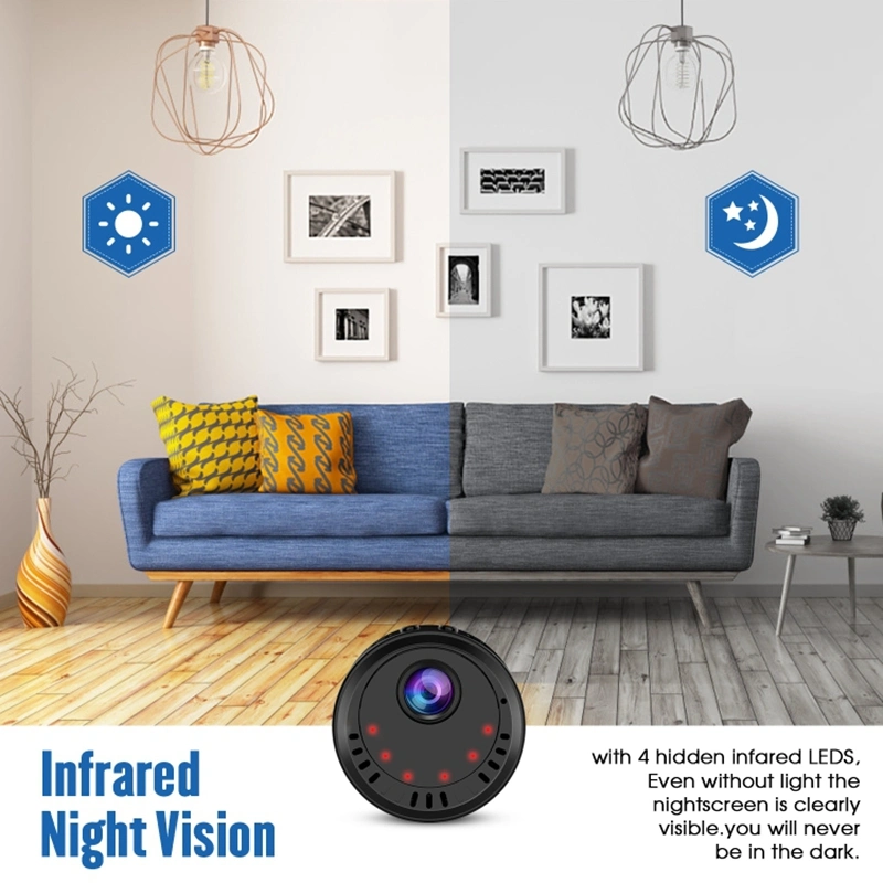 Cámara de visión nocturna Mini L28 4K HD grabación en bucle Movimiento Detección Cámara WiFi de seguridad doméstica con tarjeta de memoria 16GB