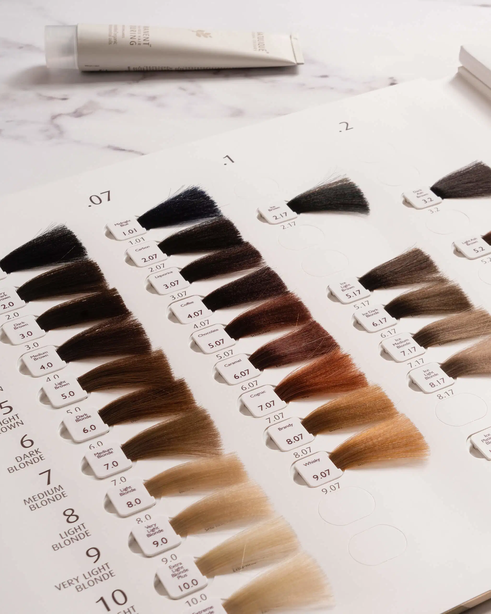 Private Label Factory Light Ash Brown Hair Dye Hair Color Chart