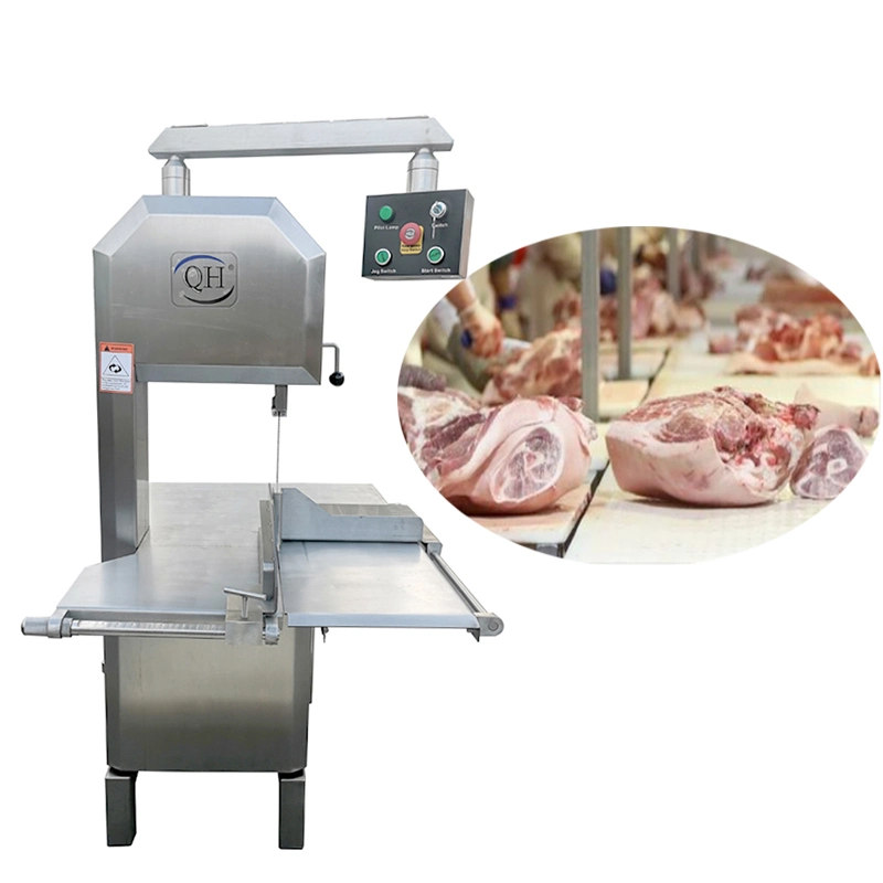 Кухонный комбайн мясо режущей машины Qh300A макс ленточной пилы для мяса Машины кости нож с высоты резания пильного полотна 0-300 мм