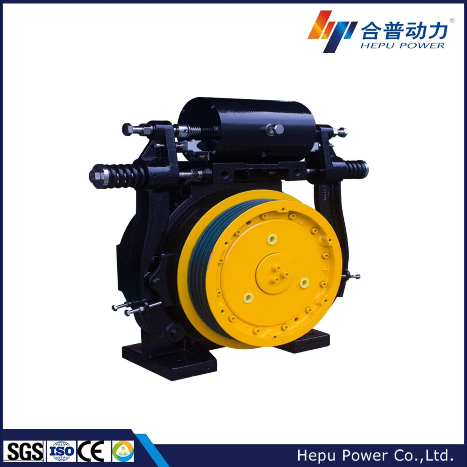 6 Passengers 450kg Elevator Motor Permanent Magnet Synchronous Gearless Traction Machine