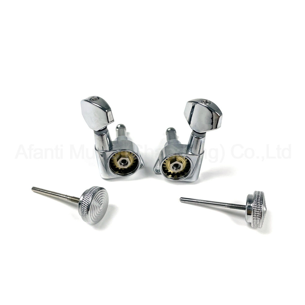 6 Inline Right Handed Guitar Chrome Locking Tuning Machine Heads