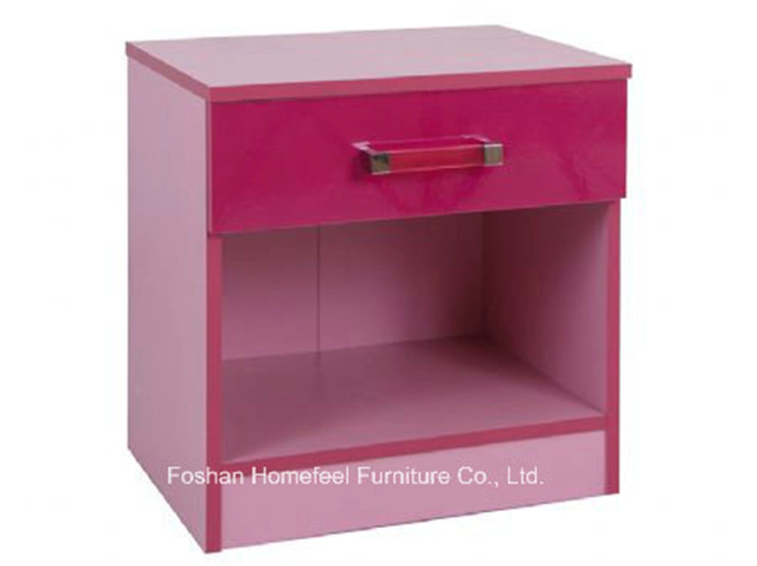 Ottawa Pink High Gloss 3 Piece Kids Bedroom Furniture Set (HF-HH27PK)