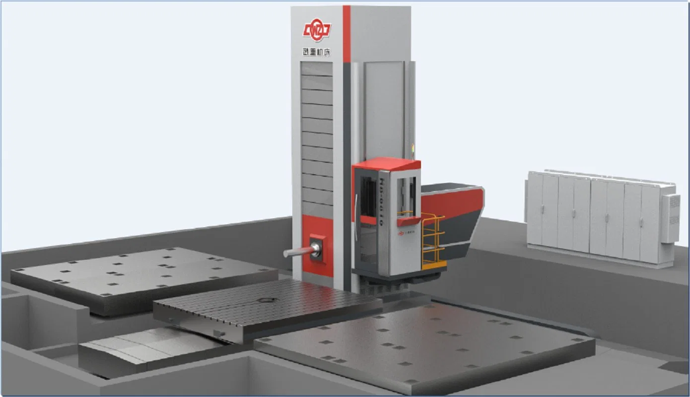 D-Hba69 Machine de fraisage et d'alésage à double extrémité de type plancher.