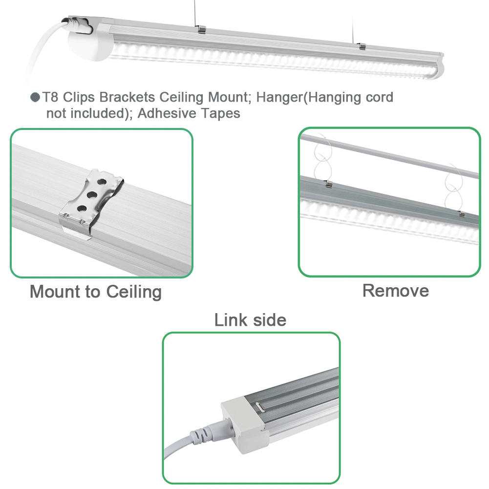 Full Spectrum T8 Growing Lamp 2FT 3FT 4FT 5FT 6FT Linkable LED Grow Light for Indoor Vegs Flowers