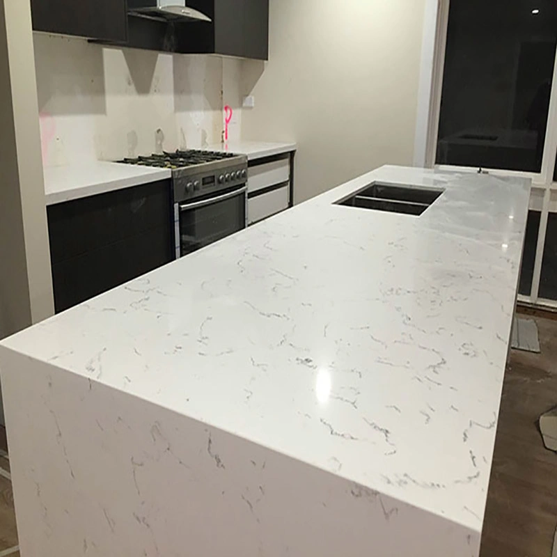 Modern Big Size Carrara Calacatta White Quartz Marble and Granite Look Polished Slabs Porcelain Floor Tiles