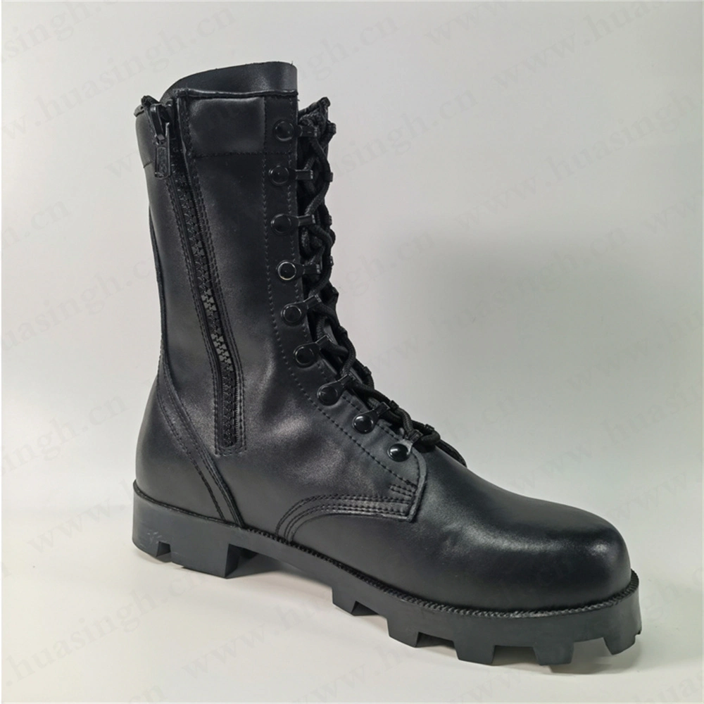 Ywq, fecho de correr lateral cheio de design exterior de couro Tactical Boot resistente a abrasão de solado de borracha Altama combater Hsm Boot095