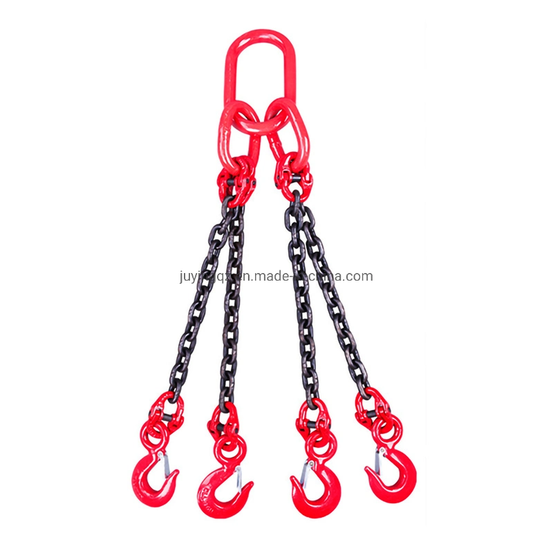 High Sterength Triple Legs Chain Sling with Grab Hooks