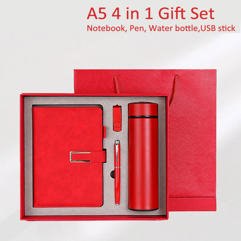 Weihnachten maßgeschneiderte Corporate Business Notebook Premium Box Flasche Stift USB Geschenksets