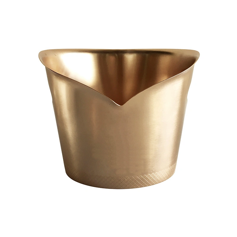 Gold Plated Stainless Steel 5L Bucket Beer Champagne Cooler