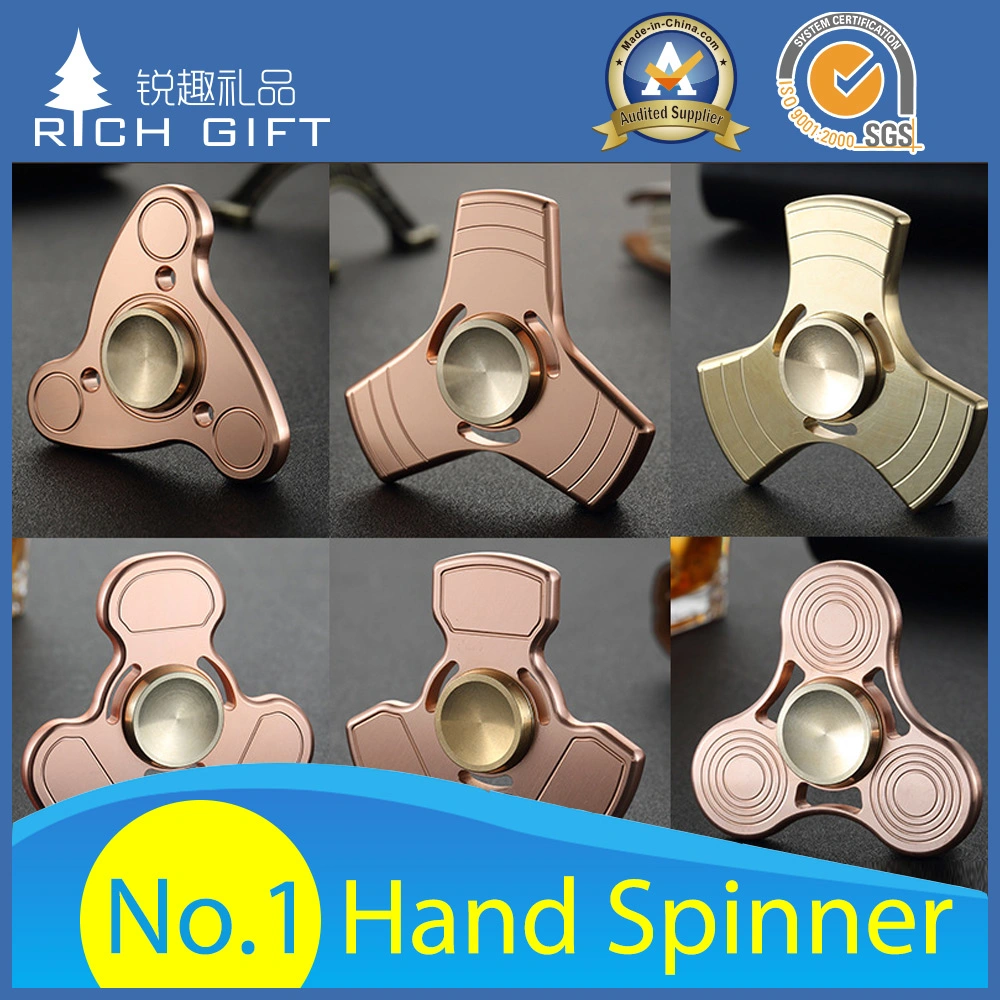 Factory Direct Hand Toy Fingertip/Finger Tri Gyroscope Fidget Spinner/Plastic/Metal/Bearing/Aluminum/LED Light/Ball/Gyro/Rainbow EDC Stress Hand Spinner