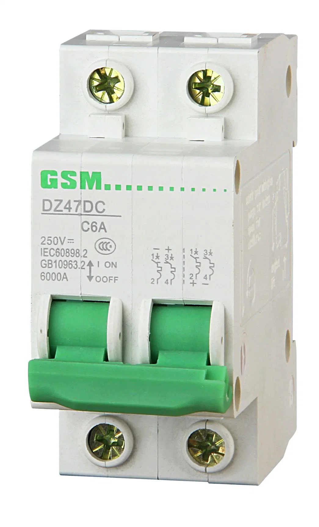 GS47, C45n-63 3p MCB, RCCB, RCD, RCBO Electrical Miniature Circuit Breaker