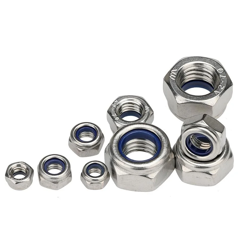 Stainless Steel Hex Nylon Insert Lock Nut Self-Locking Lock Nut