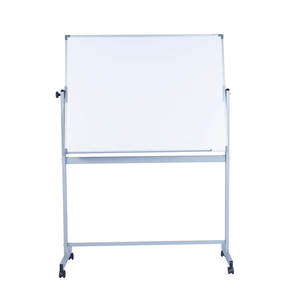 4'x8' Mobile Pivot Whiteboard Revolved Writing Board with Wheels & Locks