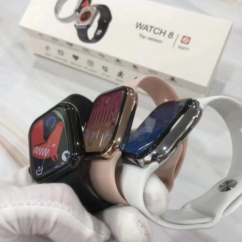 Precio al por mayor de la fábrica iWatch8 45mm 1.99 HD de pantalla completa de carga inalámbrica IP68 Resistente al agua Smartwatch