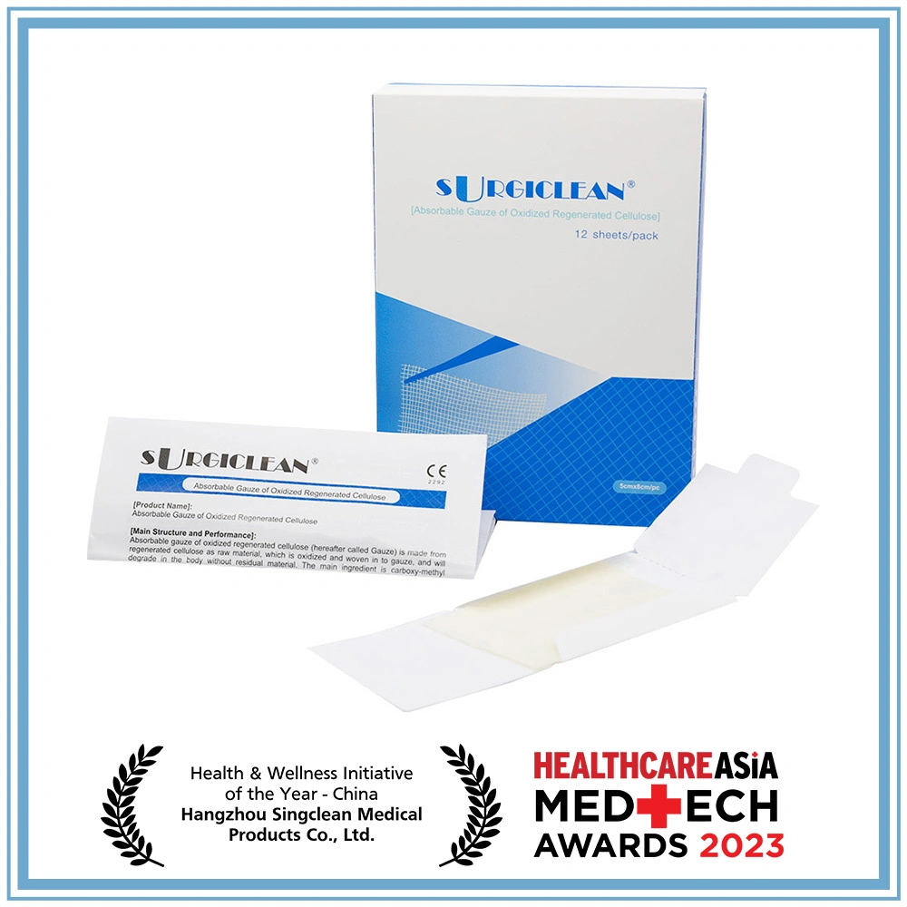 Surgiclean Absorbable Hemostatic Gauze of Stop Bleeding Wound Dressing Medical Supplies