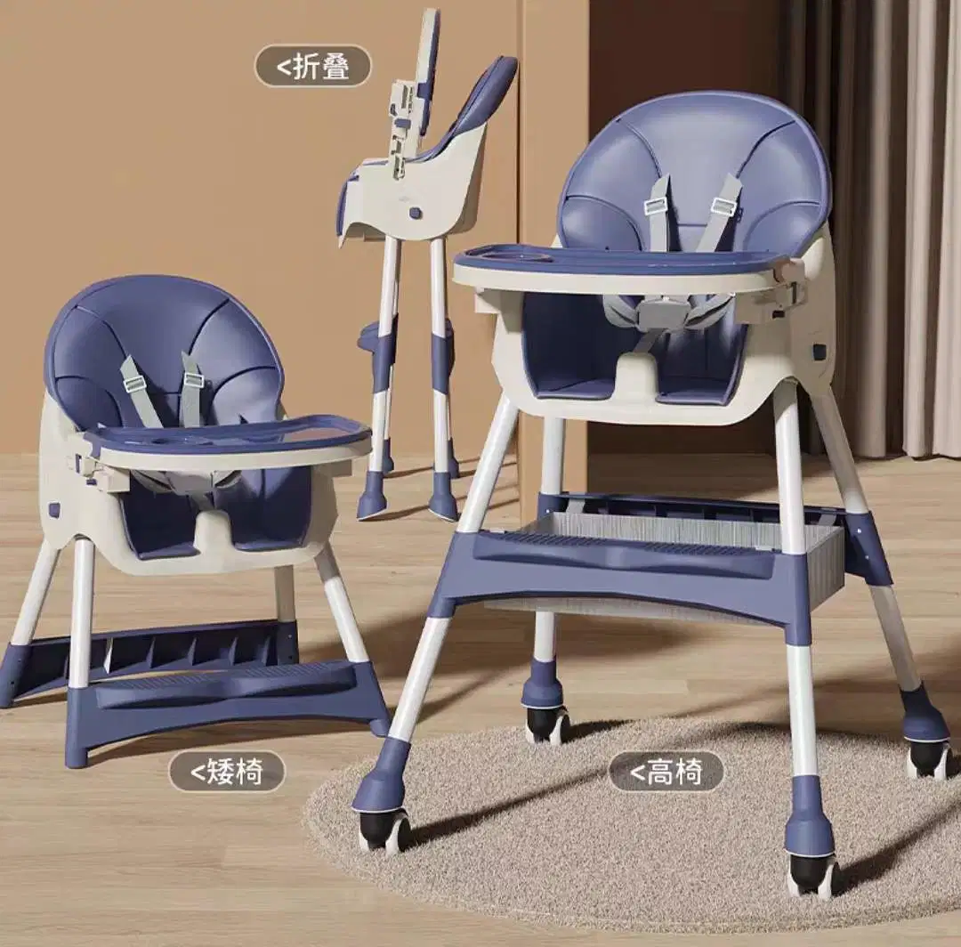 Wholesale/Supplier New Design Restaurant Plastic 3 in 1 Baby Food Dining High Chair Newborn Baby Cushion Feeding Table and Chair Set