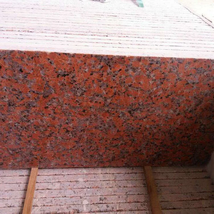 Chinesischer Ahorn Red Leaf Granit G562 auf Größe zugeschnitten Fliesen Schrittweise Schichten