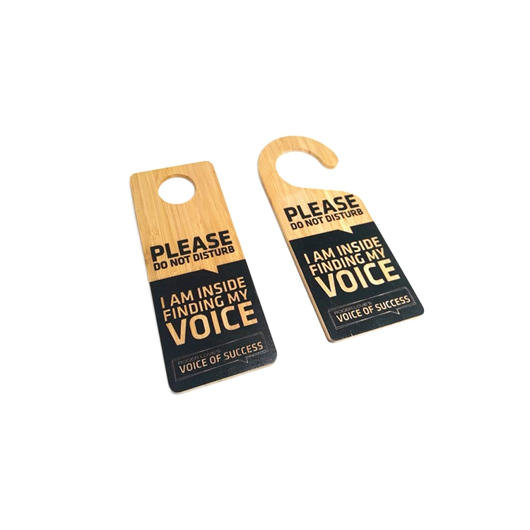 Custom Disposable Bamboo Door Hanger, Wholesale/Supplier Hotel Do Not Disturb Door Hanger