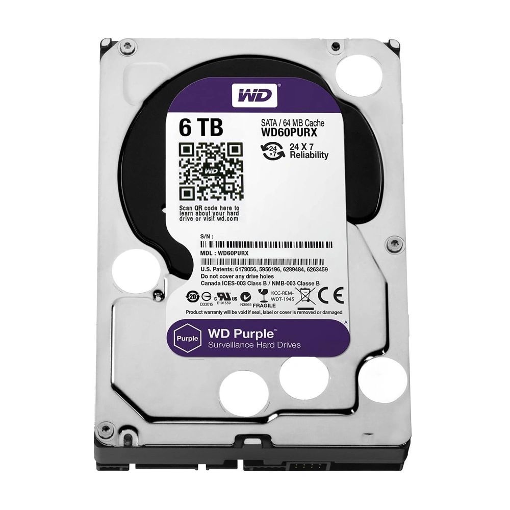 Wd Wd62purz Roxo 6TB Wd60Vigilância purx Hard Disk Drive Wd63purz 5400 Classe RPM SATA 6 GB/s 64MB de cache