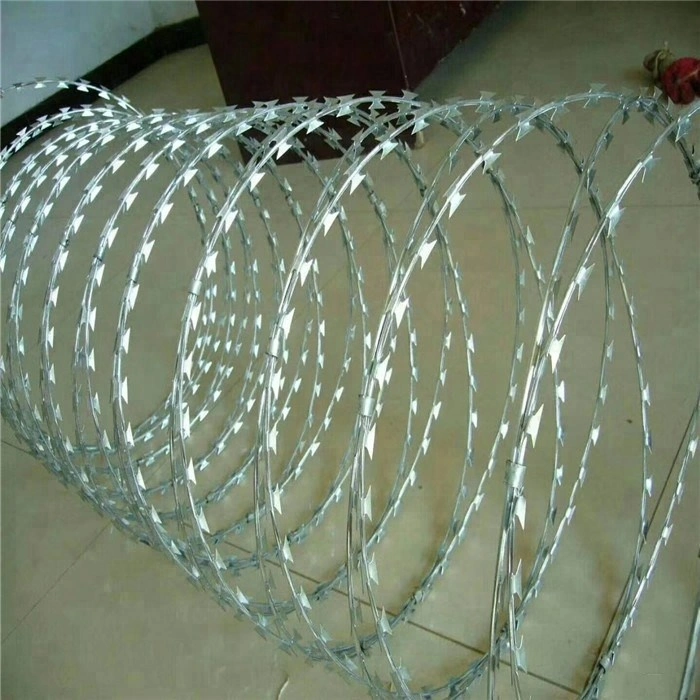 Whole Sale Price Industry Grade High quality/High cost performance  Galvanized Razor Barbed Wire for Fence Protection Security Purpose