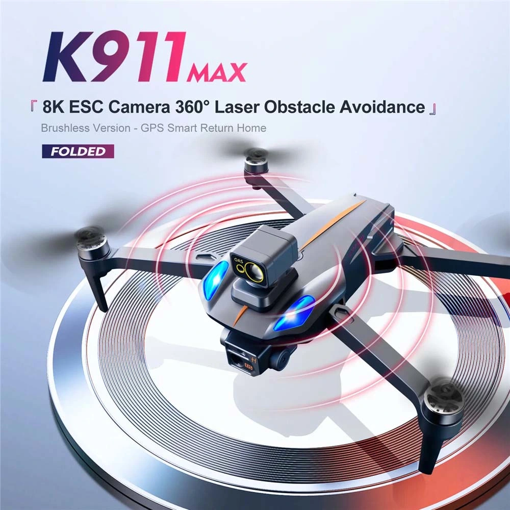 K911 Max 8K HD 5g Brushless GPS Folding Obstacle Avoidance Professional Drone