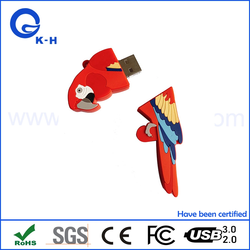 PVC Custom 16GB Bird USB 2.0 3.0 Flash Memory Stick