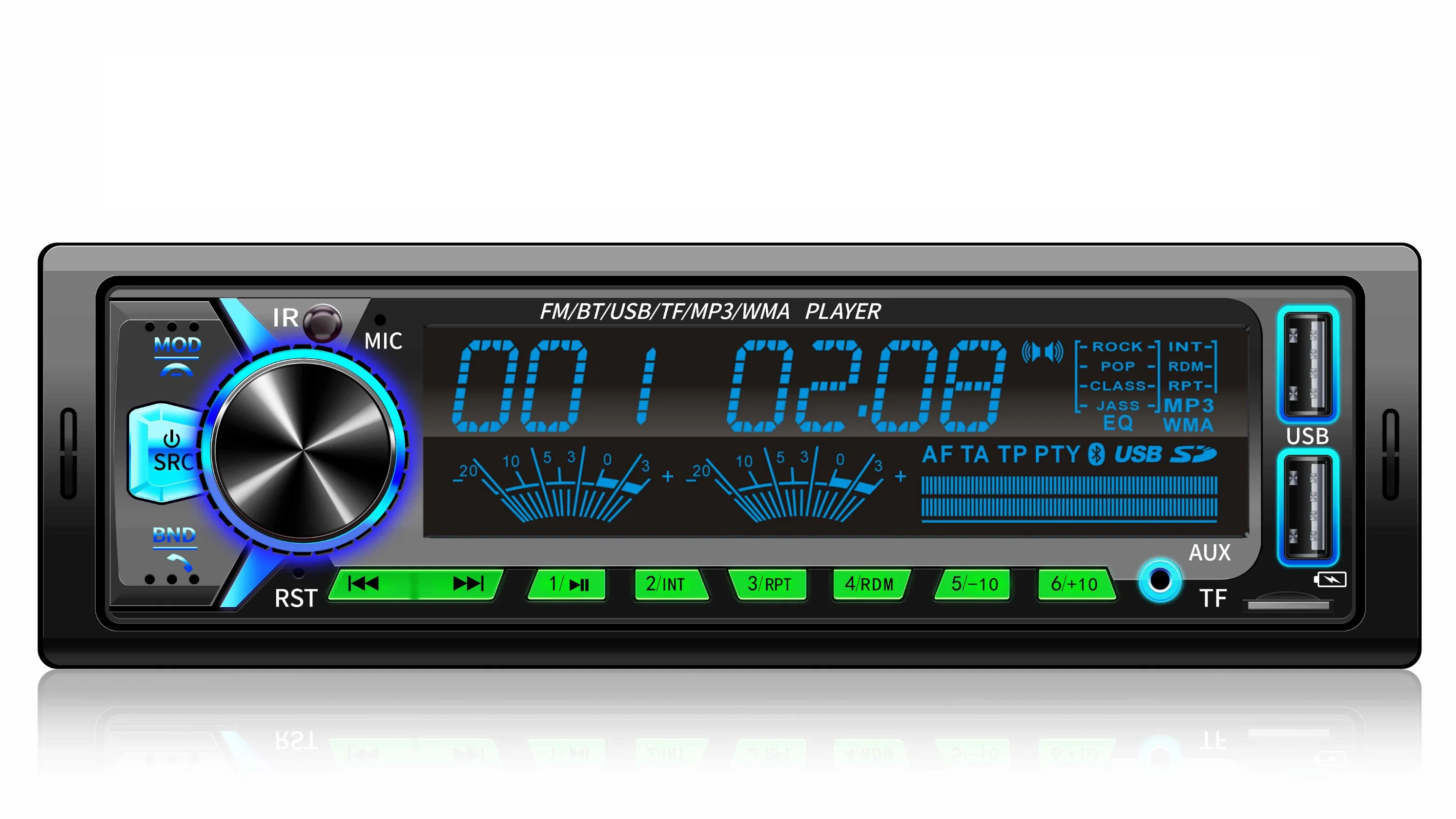 Auto Stereo Audio FM Radio Bluetooth MP3 Player mit Aux USB-SD-Anschluss