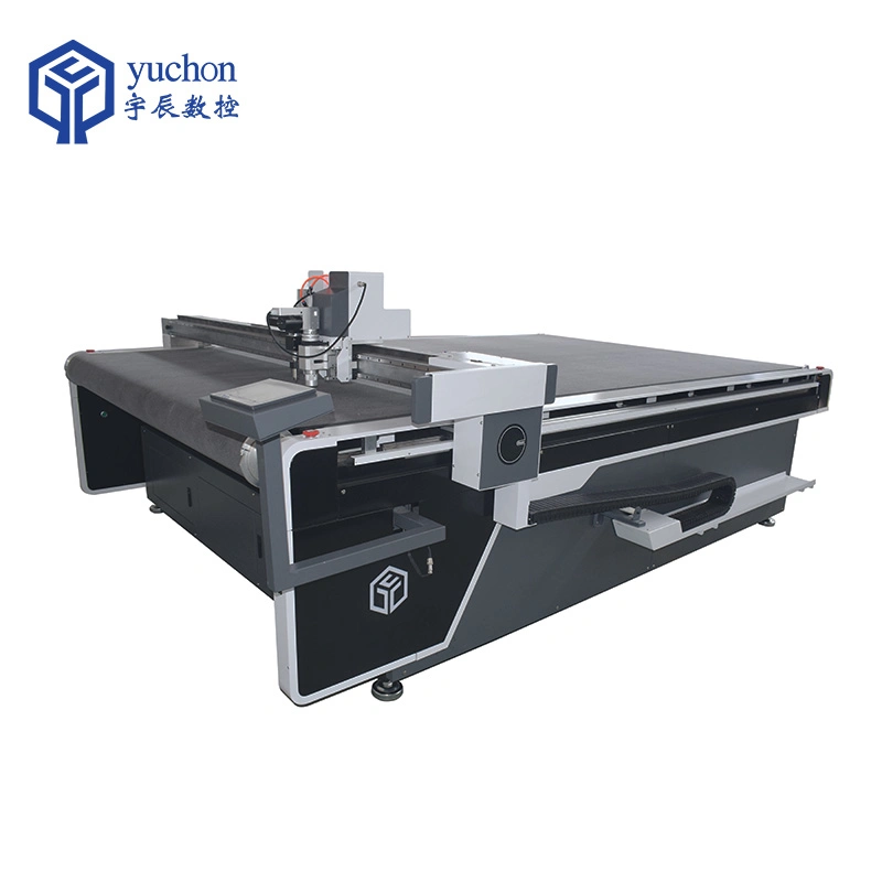 Máquina de corte Yuchen CNC para porta de tapete com impressão em couro Tapete