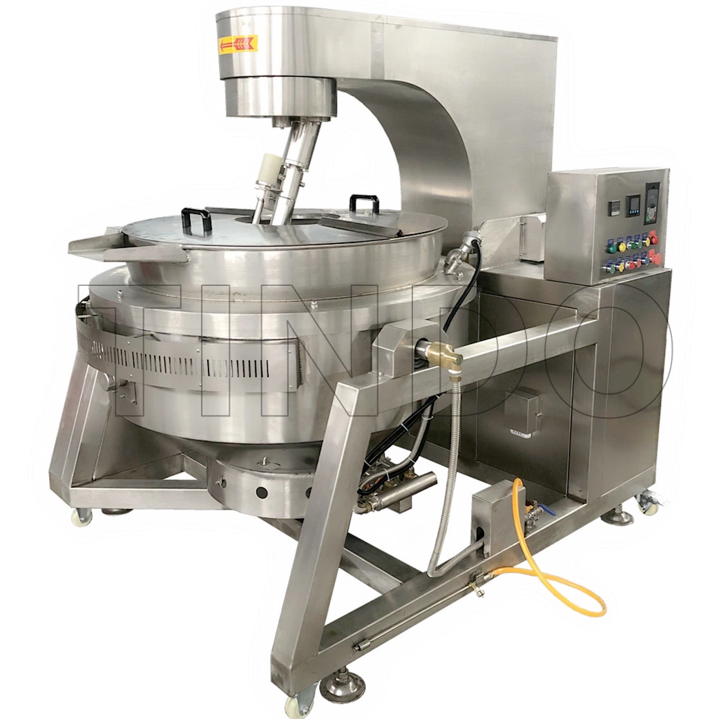 China Big Industrial Automatic Planetary Tilting Curry Paste Jacketed Kettle Cooking Mixer