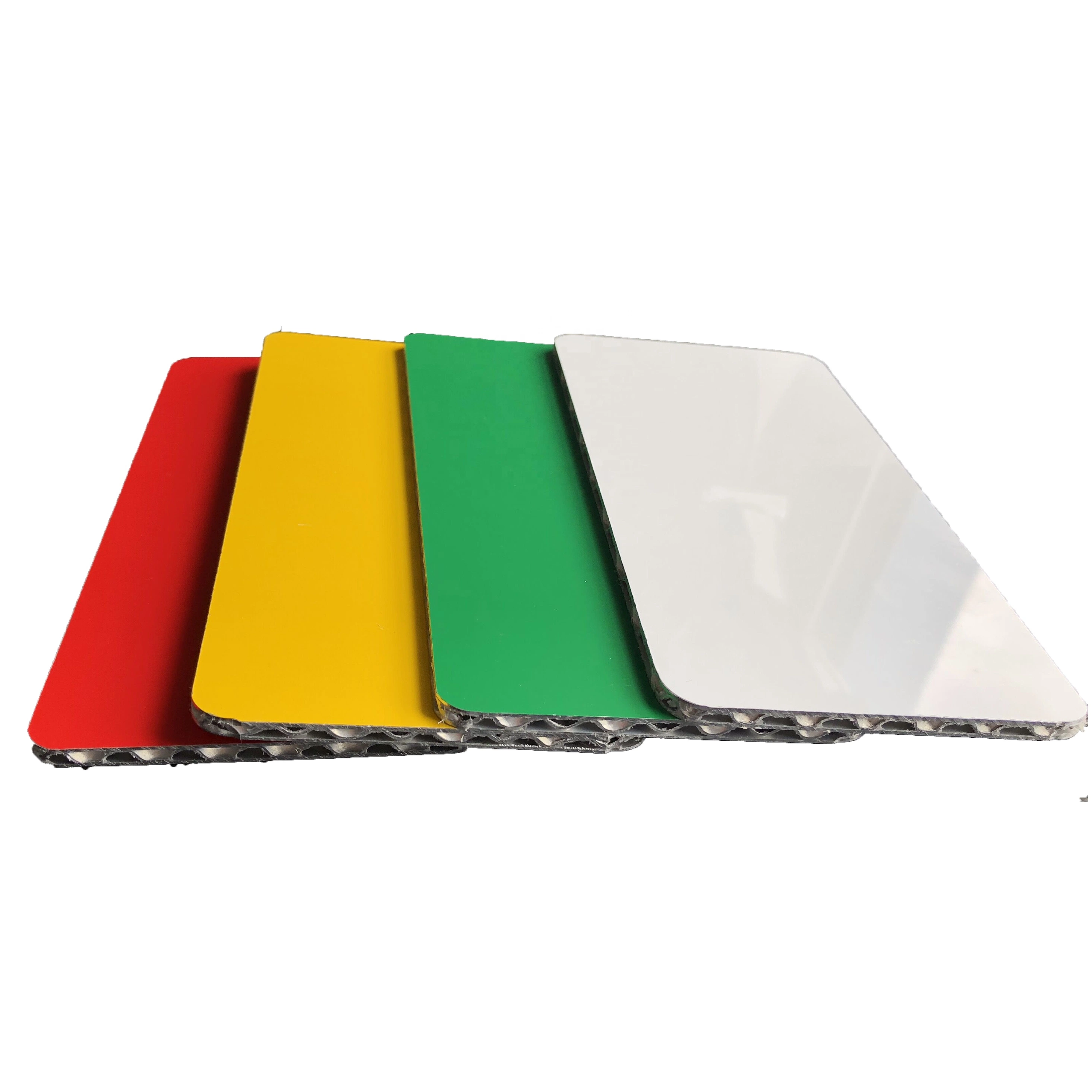 Factory Supply Colorful PE PVDF Coating Accp Panels 3mm 4mm Aluminum Corrugated Composite Panel Price List with 1.22*2.44m Standard Size