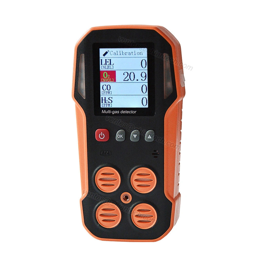 CD4-PE 4 Gas Monitor Portable, Easy-to-Use Multi Gas Detector (LEL, CO, H2S, O2)