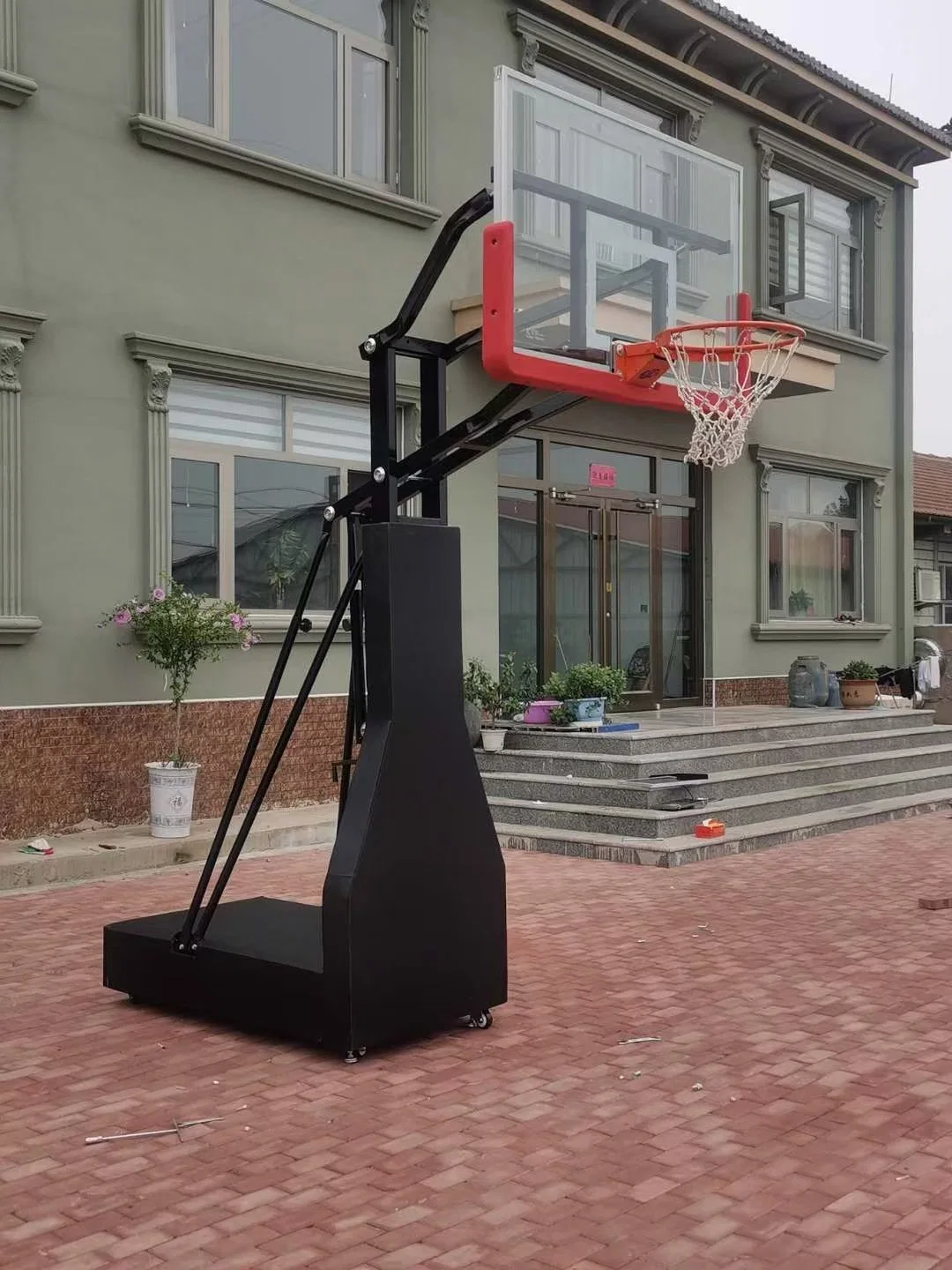 Height Adjustable Indoor Outdoor Basketball Hoop for School Community