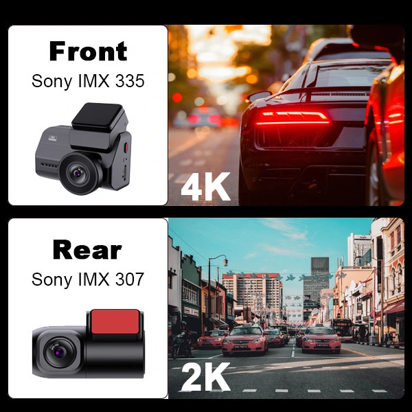 Hot Sales Mini 2.0 "Dual Lens 4K WiFi GPS Dash Cam Car DVR Front and Black 2 Camera 4K Dashcam Car Dash Camera HD Night Vision