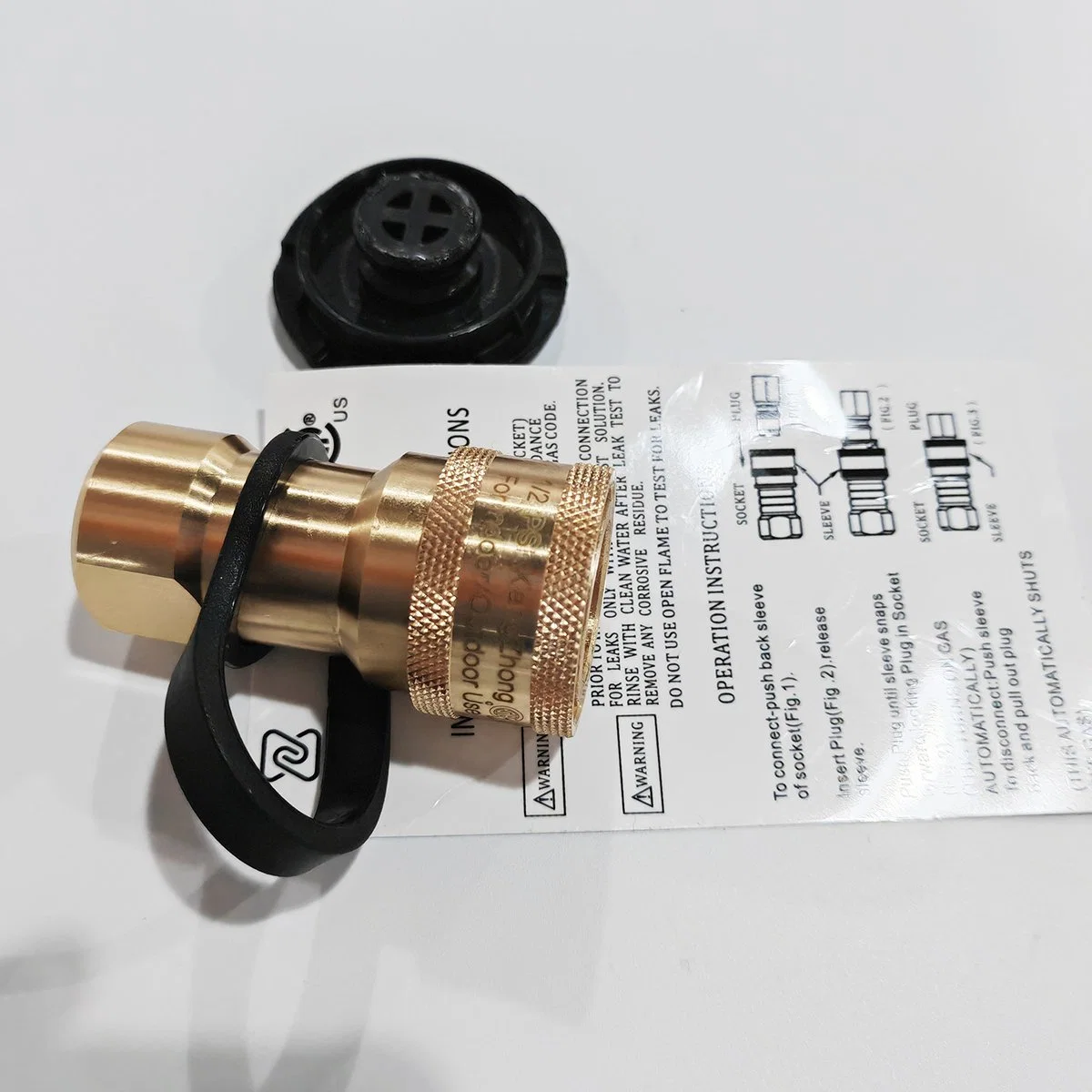 Brass Natural Gas Quick Connector Fittings for LPG 1/2" Hose