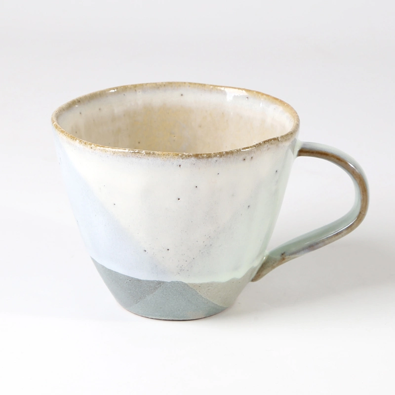 Rustic Overlap Reactive Glaze Terracotta Tea Cup Set Customized