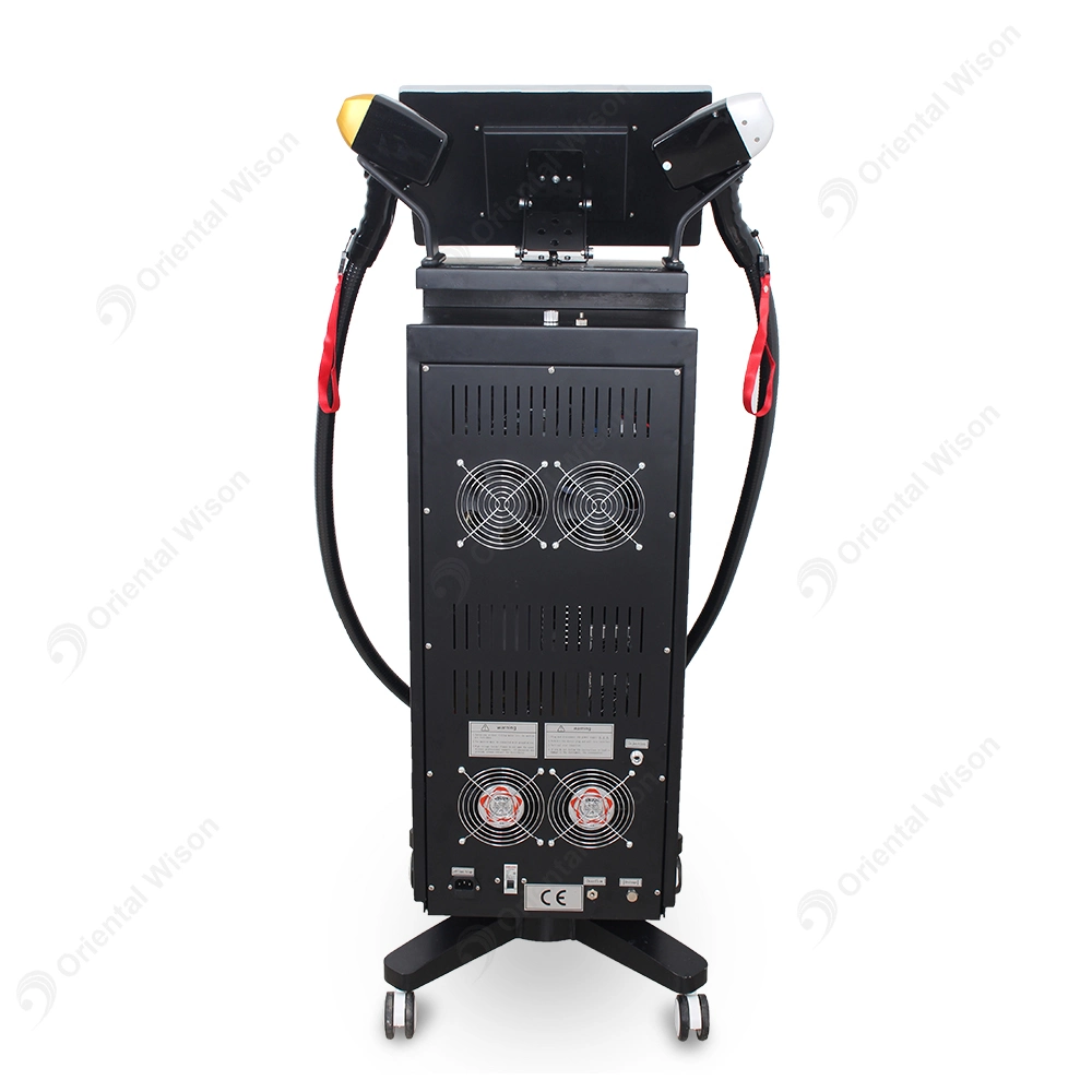 Laser Hair Removal Machine Professional 1200W 1600W Power 3 Wavelength 808 Two Handles Diode Laser Beauty Machine