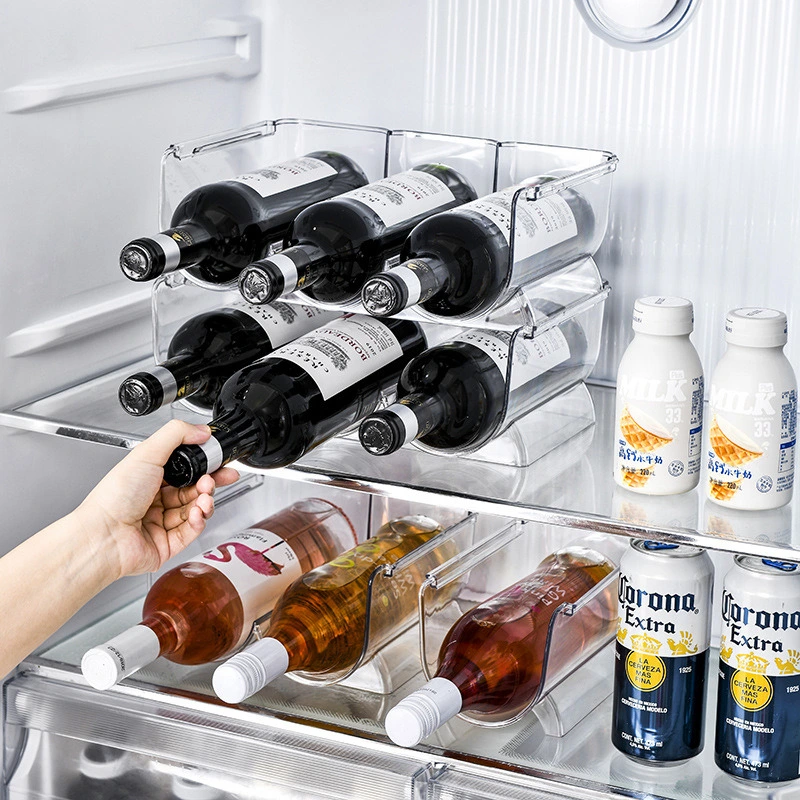 Kunststoff-Acryl Wein Rack Storage Organizer für Küche Kühlschrank Wein, Bier, Pop / Soda, Wasserflaschen Halter