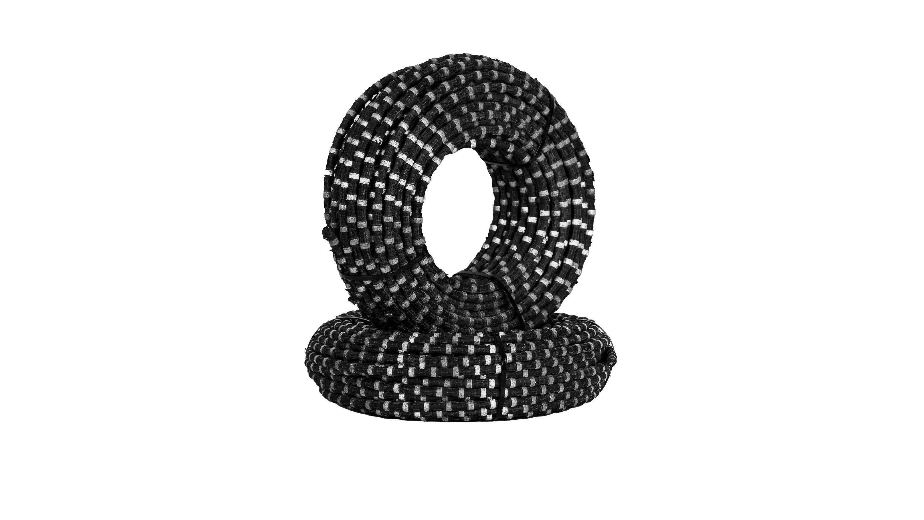 Hot Pressed Sintering Beads Diamond Wire Saw Rope for Marble/Granite/Steel Mine/Steel Bridge Cutting Diamond Cutting Rope Saw Wire