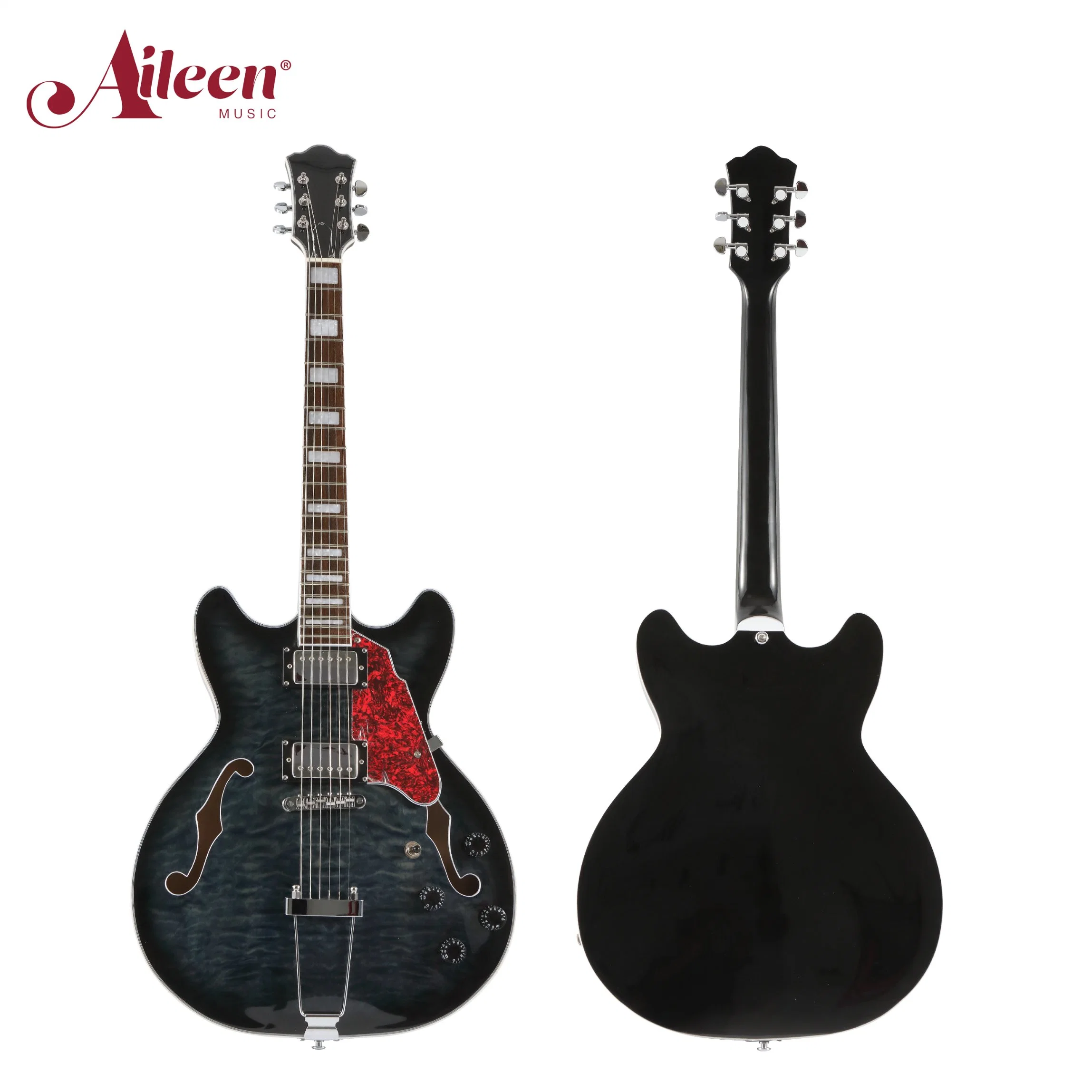 Profesional de alta calidad OEM Semi-Hollow cuerpo estilo de Jazz Guitarra Eléctrica (EGJ351)