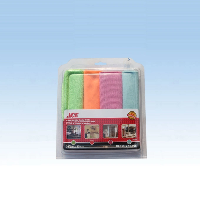 Ткань из микроволокна упаковки в блистерной упаковке 4 в 1 оптовых тканью из микроволокна (CN3601-29)