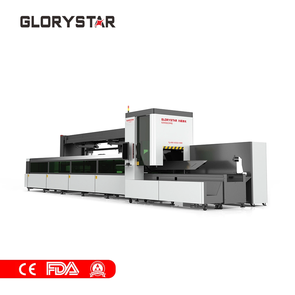 Cheap 3 Chucks Square Tube Fiber Laser Cutting Machine for Advertising Decoration