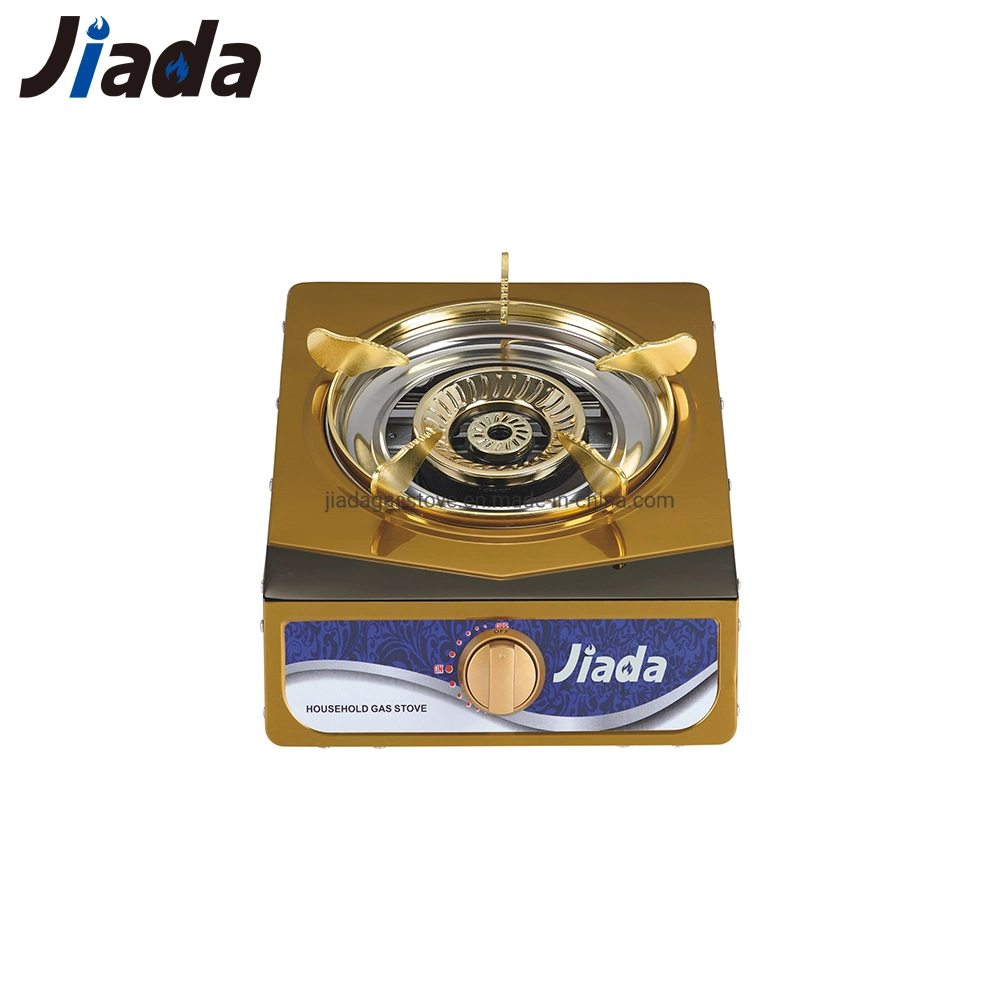 Factory Cheap Price Automatic Ignition Thicken Golden Color Grill Table Top Gas Cooker Stove