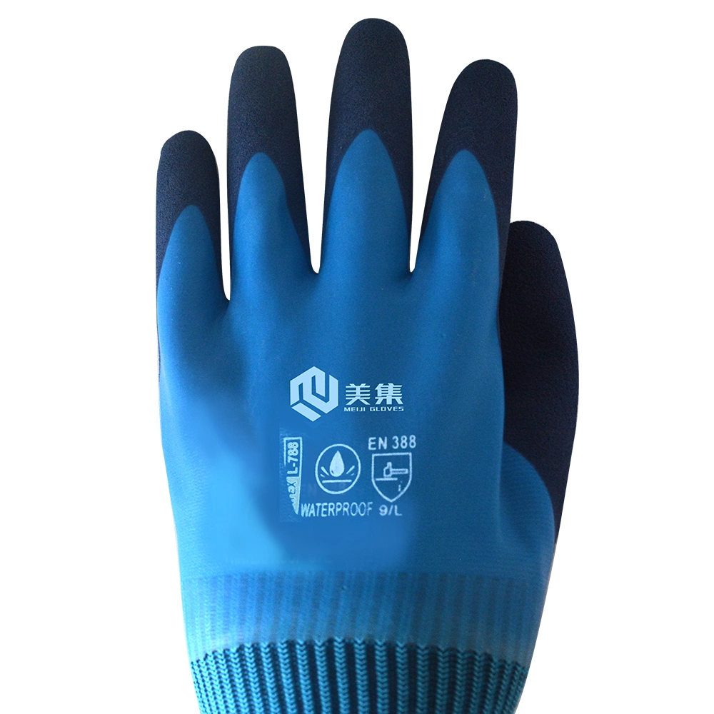 Cruce de Latex impermeable Wholesale/Suppliers trabajos industriales guantes de seguridad