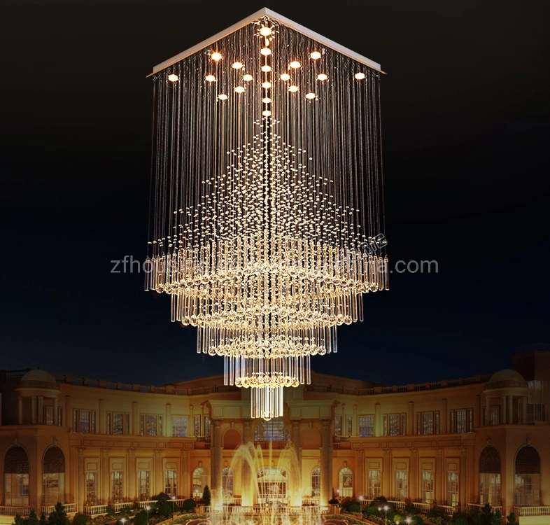 LED Chandelier K9 Crystal Ceiling Light Pendant Lighting with GU10 Lamp Zf-Cl-040