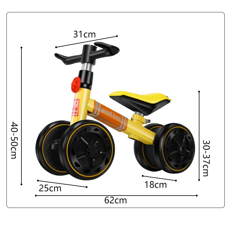 Fábrica directa BSCI Air Tire 4 Wheel Bike Kid Tricycle Baby Mini Balance Bike/Cheap Kids Trike Baby Ride on Toy