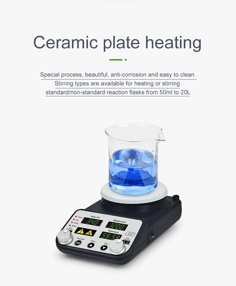 Digital Magnetic Stirrer Hot Plate Temperature up to 340 C Magnetic Stirrer